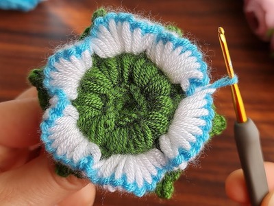Wow ???? Super very useful crocher beautiful motif,flower model. Tığ İşi ve tunus örgü modeli motif