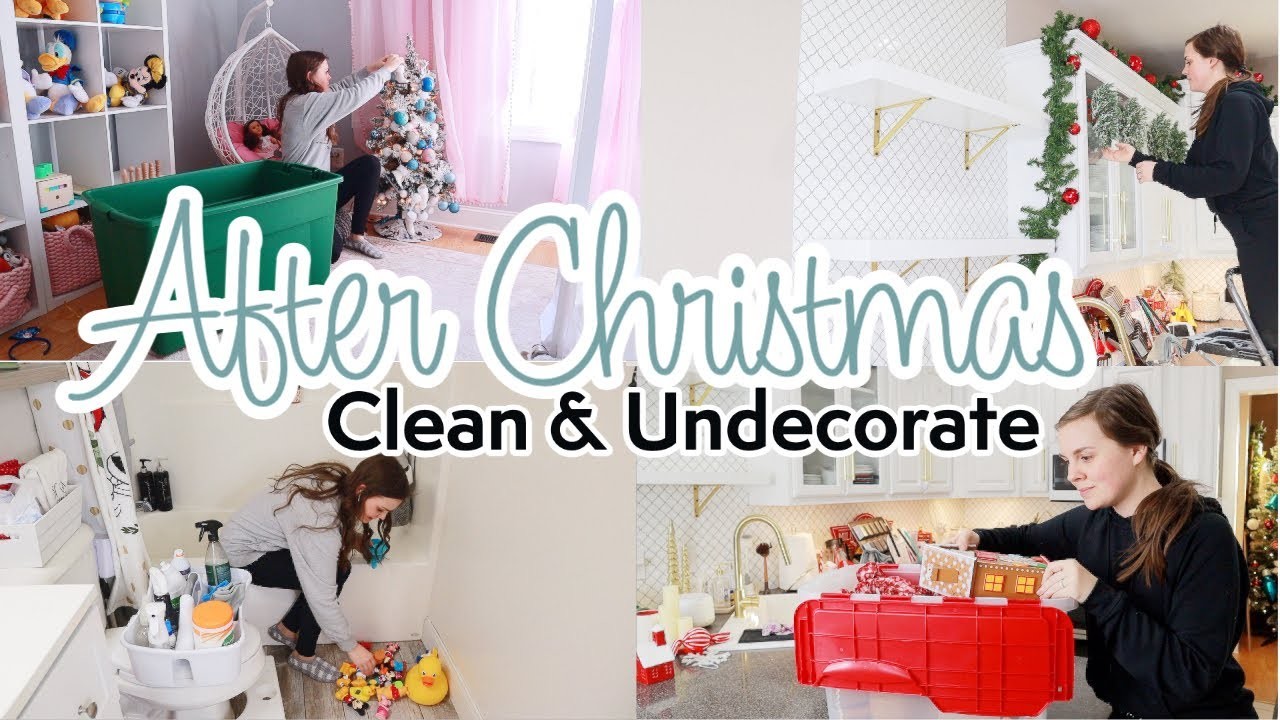 AFTER CHRISTMAS Clean With Me 2022 | Christmas Decor Storage | Taking Down Christmas Decorations