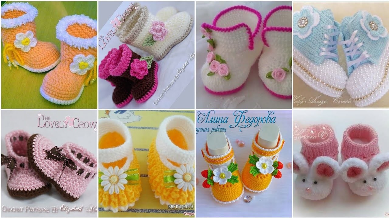 Baby crochet ???? booties designs|| crochet ???? booties Free pattern #crochet #crochetbooties