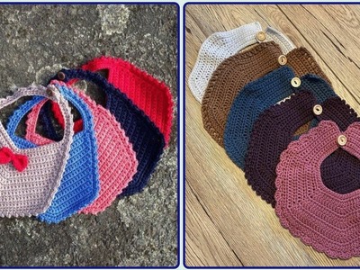 Beautiful Crochet Baby Bib Patterns - Knitted Crochet Bib
