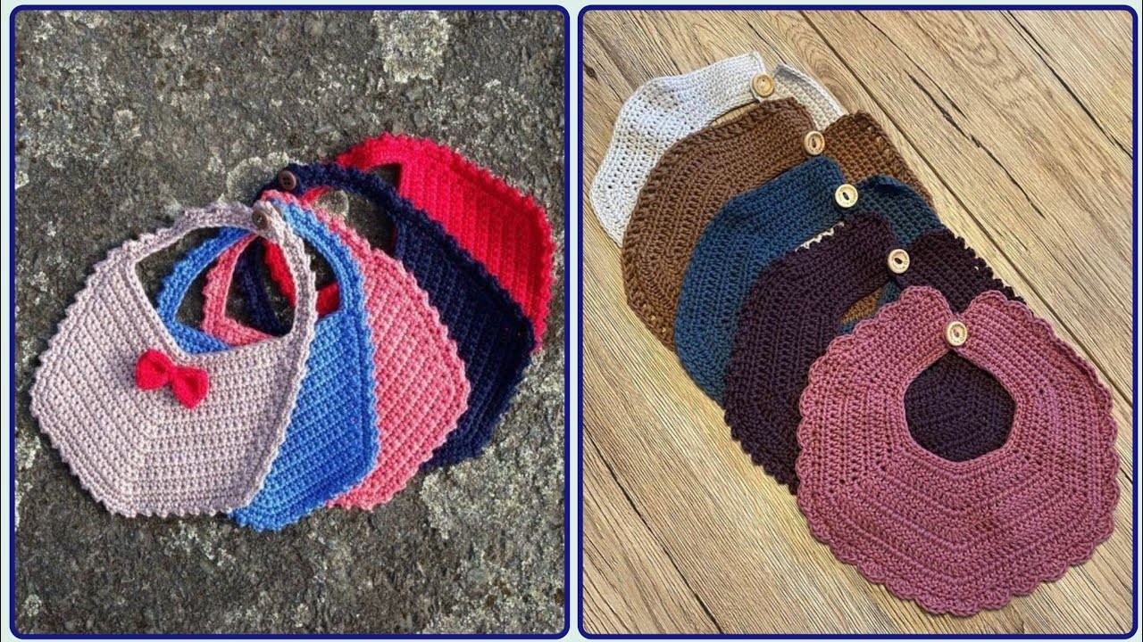 Beautiful Crochet Baby Bib Patterns - Knitted Crochet Bib