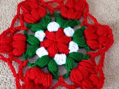 Beautiful flower pattern in hindi,Crochet flower pattern,woolen flower Coster design,woolen flower