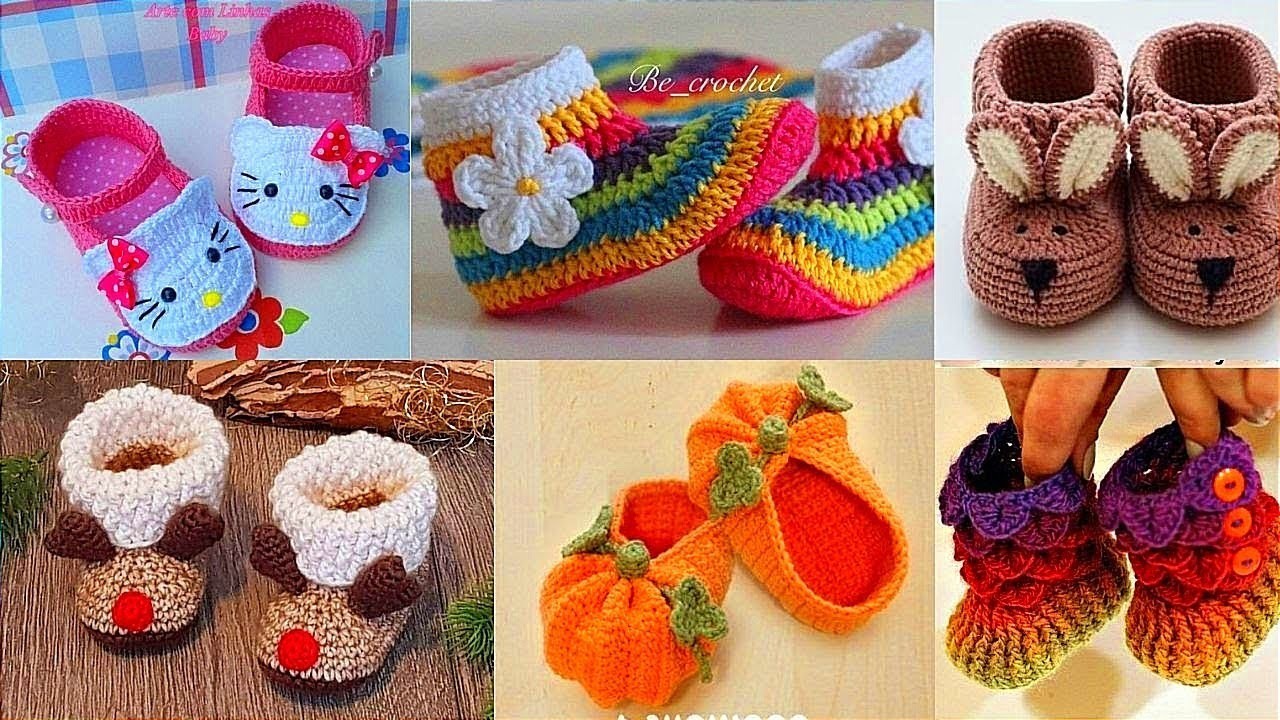 Crochet baby girl booty shoes beautiful patterns