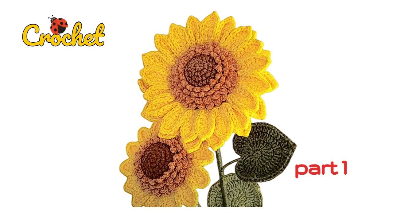 Crochet double petal sunflower（part1)