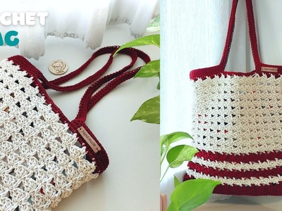 ????Crochet Shoulder Bag with Wonderful Crochet Stitch Pattern | ViVi Berry Crochet