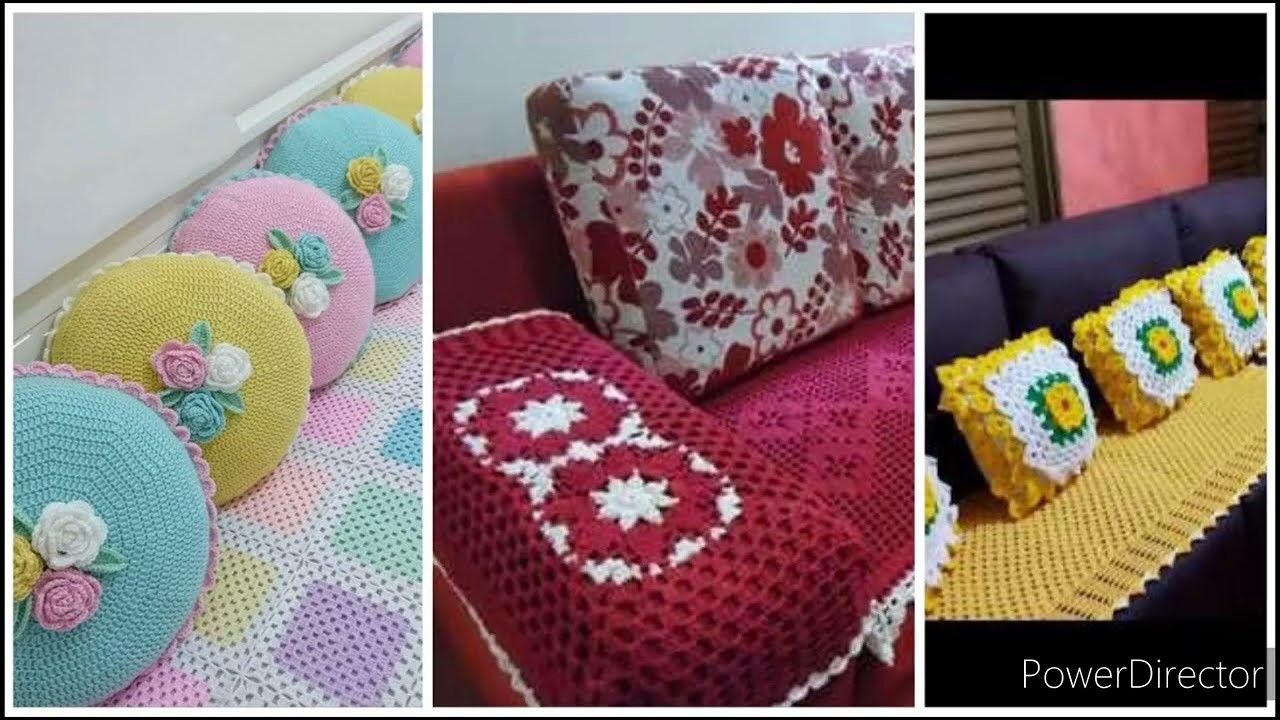 Crochet Sofa Cover.Granny Pattern Sofa Cover.Crotia K Sofa Cover.Beautiful Crochet Sofa Cover