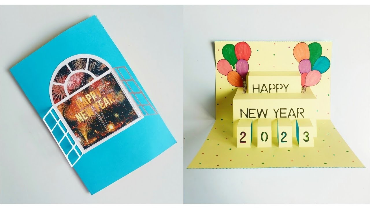 DIY Happy New Year Card 2023|Happy New Year Card Making Idea.