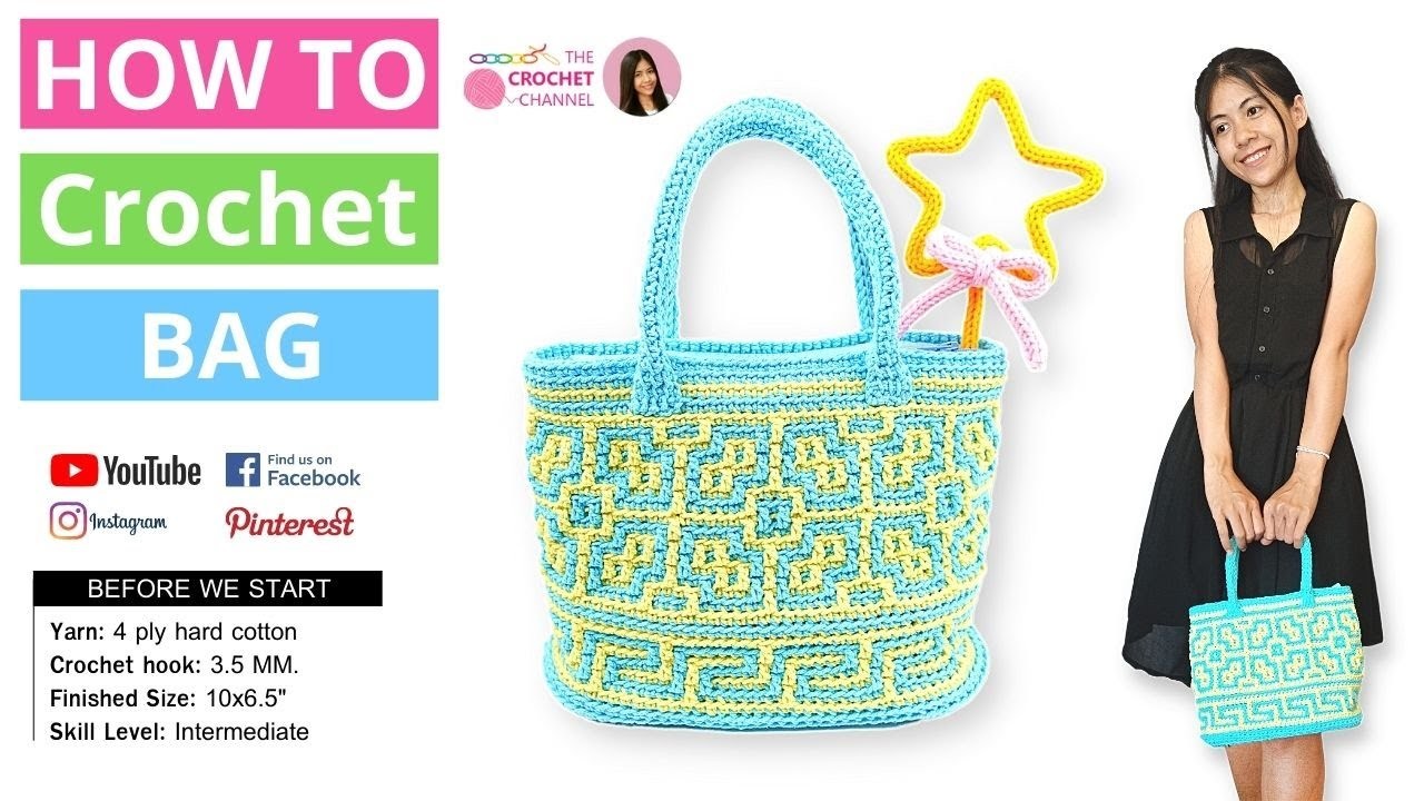 How To Crochet Mosaic Bag - Easy Step By Step