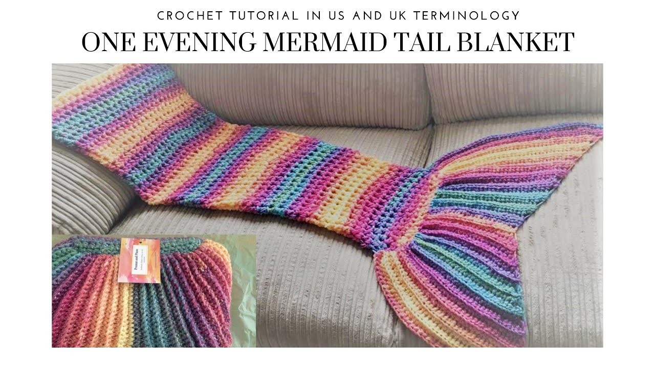 One Evening Mermaid Tail Crochet Pattern by @peanutandplumcrochetpatterns