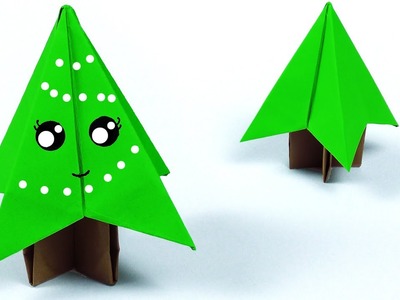 Origami Christmas Tree Easy DIY. How to make Paper Christmas Tree without glue