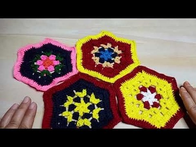 Solid Hexagon cardigan crochet. Hexagon crochet pattern
