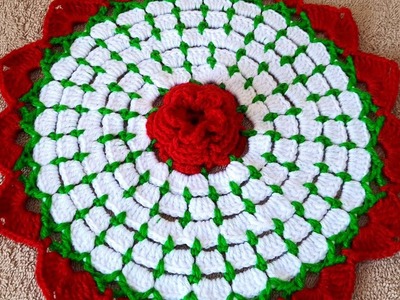 Thalposh , woolen rumal , crosia design Thalposh,  Crochet Thalposh new design, round table cover