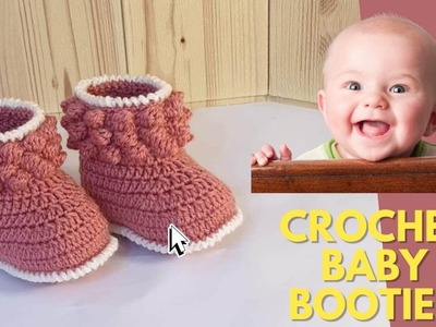 The Quickest & Easiest Way To CROCHET BABY BOOTIES - free easy crochet patterns