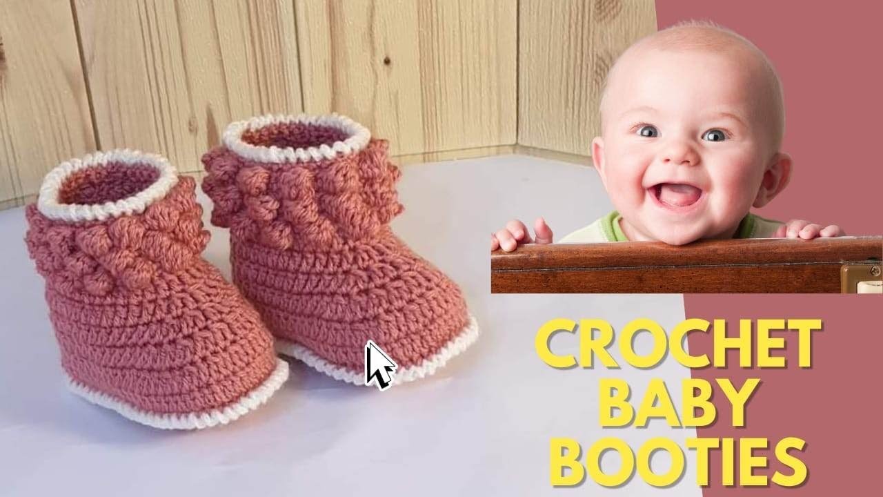 The Quickest & Easiest Way To CROCHET BABY BOOTIES - free easy crochet patterns