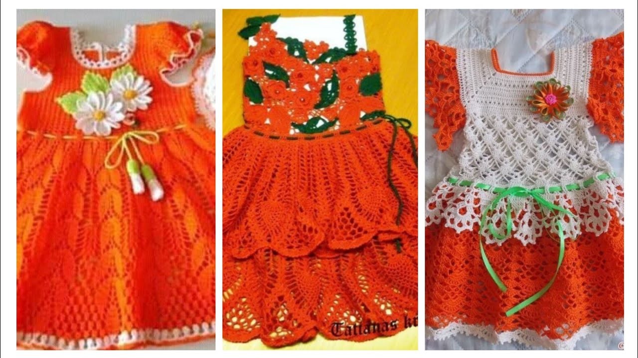 Top best deaigns of unique  free pattern crochet frocks baby girls 2023