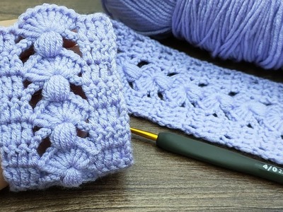 Very easy to make mushroom pattern crochet hair band ????????????