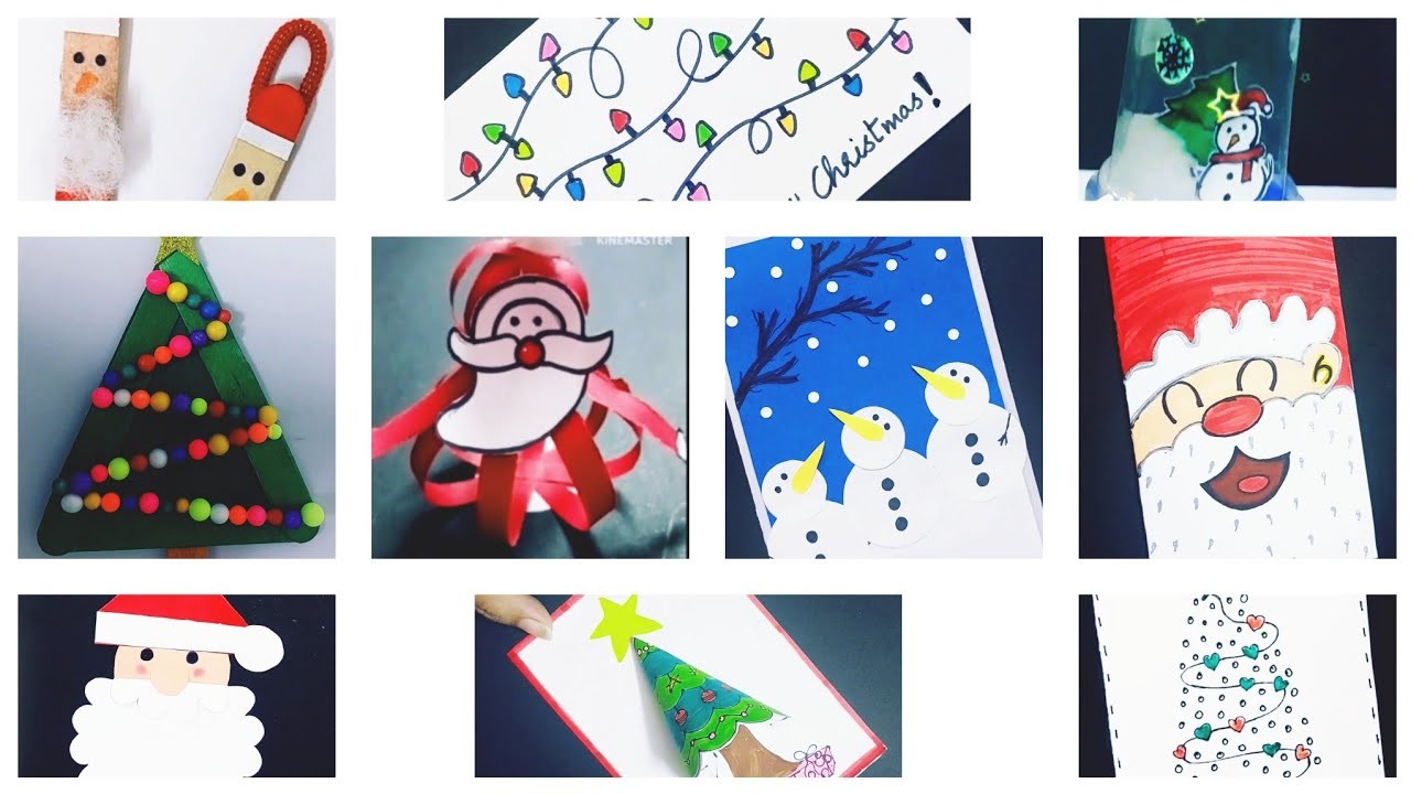 10 Easy Christmas Art and Craft ideas | 1 minute Christmas craft ideas | Diy Christmas Craft