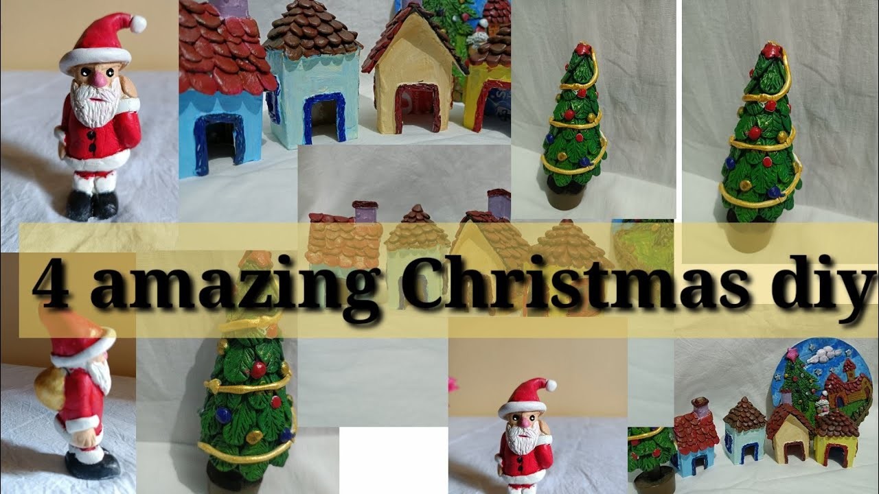 4 Amazing Christmas Miniature Diy. Christmas Diy#christmascraft  #diy #clayart
