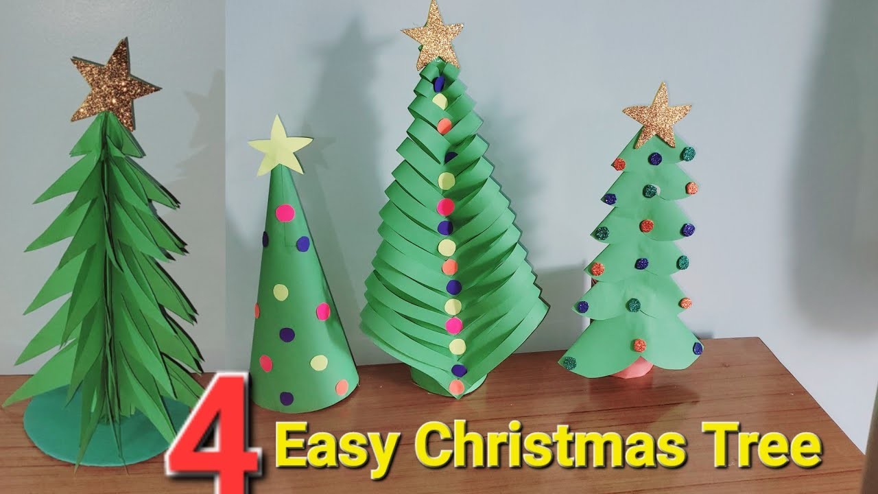 4 Easy Christmas Tree With Paper Craft ||DIY CRAFT MAGIC