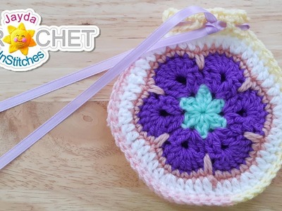 African Flower Hexagon Gift Bag - Crochet Pattern & Tutorial - Crochet Quick Fix