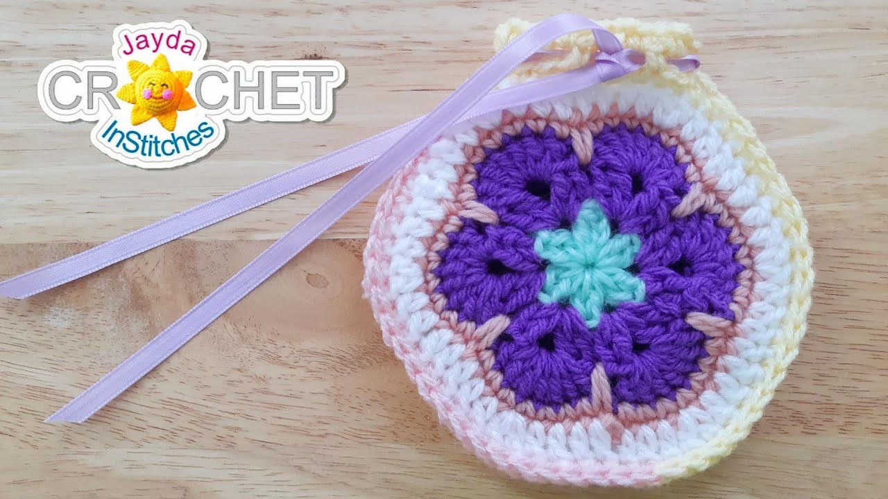 African Flower Hexagon Gift Bag - Crochet Pattern & Tutorial - Crochet Quick Fix