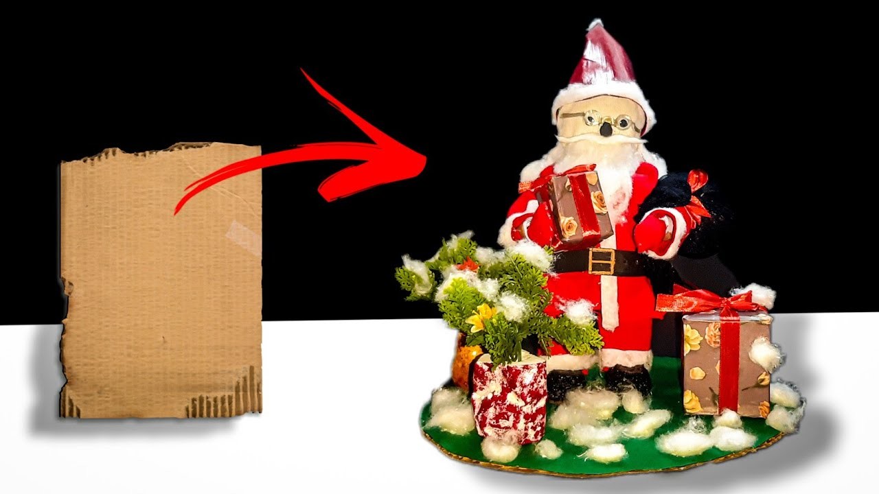 Cardboard Santa Claus | How to make Santa Claus | Christmas Craft | Christmas Decoration Ideas