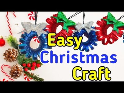 Christmas Craft From Glitter Foam Sheet. Christmas Decoration Idea For Kids.#diy #christmascrafts