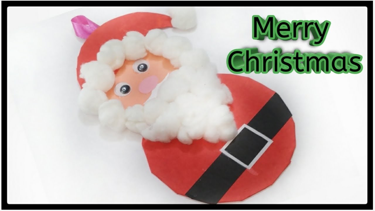 Christmas Decoration Ideas | Christmas Craft |Santa Claus Wall Hanging from CD|@SuhithArtsandCrafts
