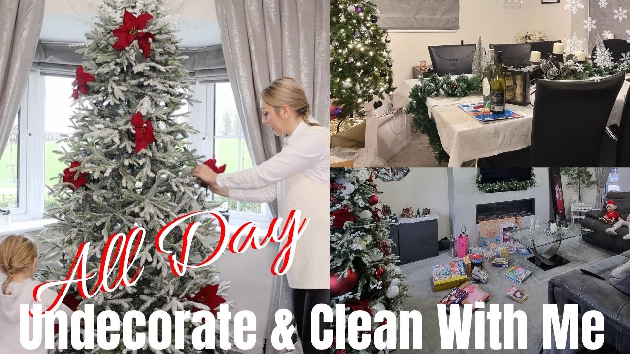 Cleaning Motivation UK. After Christmas Extreme Clean & Undecorate With Me - New Year Clean 2023.