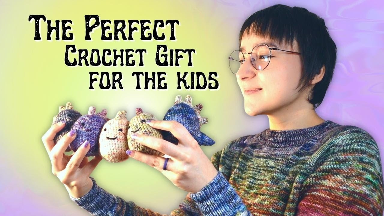 Colorful Crochet Dinos for the Kids using Mini Skeins⭐ Crochet Creative Process Vlog