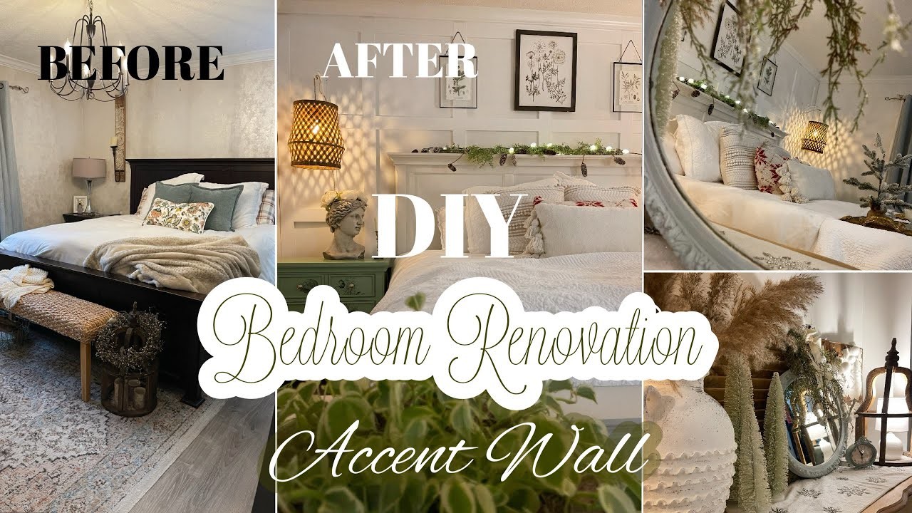 COZY COTTAGE BEDROOM DIY RENOVATION | Easy Board & Batten Wall | DIY Basket Lights | AFFORDABLE DIY