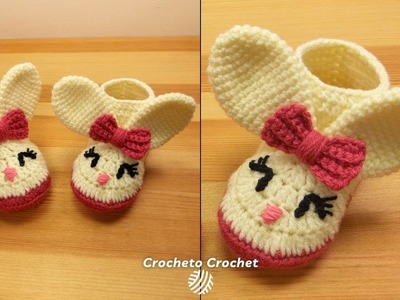 Crochet Kids Bunny Booties