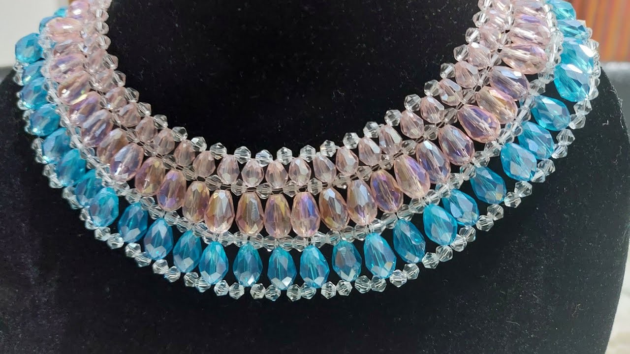 CRYSTAL HEAVEN NECKLACE HOW TO MAKE#handmade BEADED NECKLACE #DIY CRYSTAL NECKLACE#JEWELLERY