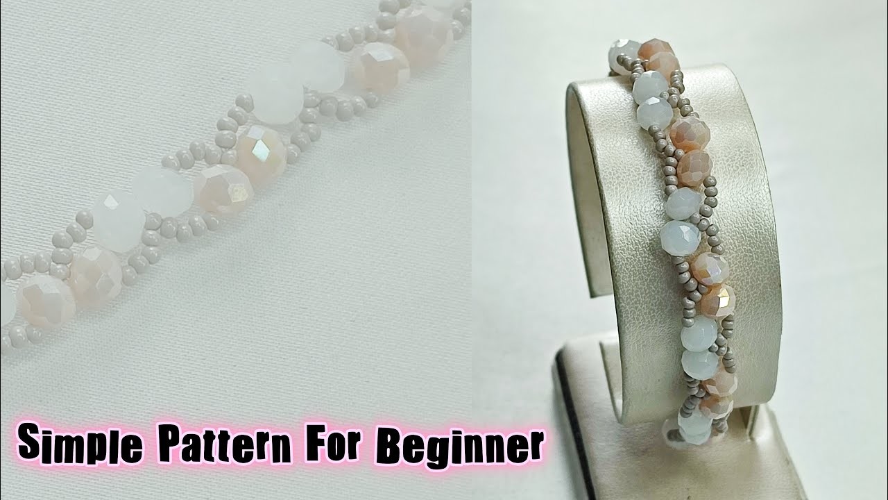 DIY Beading Bracelet | Simple Pattern For Beginner | Beaded Jewelry Tutorial