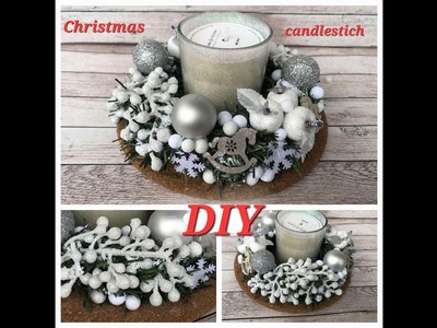 DIY Candle holder. Christmas.table decoration.beautiful decoration with a candle.Wonderful  gift