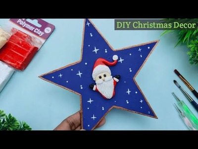 DIY Christmas decor. Polymer Clay Cute Santa Claus