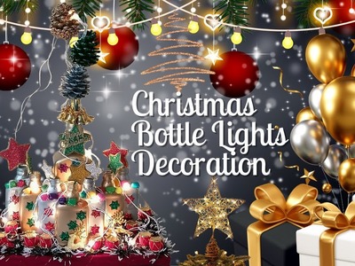 DIY Christmas Pine Cones Decoration Ideas | Light Up Bottles Lamp | Xmas Star Ornaments #christmas