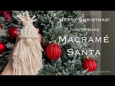 DIY Macrame Santa. Macrame Gnome