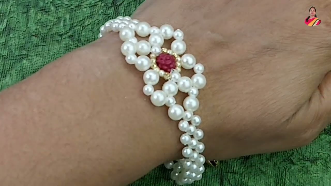 DIY PEARL BRACELET SIMPLE AND EASY DESIGN |  Christmas Jewellery Making Ideas Handmade