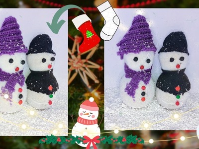 DIY SNOWMAN | How To Make Snowman With Socks |Christmas crafts |HAPPY NEW YEAR | HAPPY CHRISTMAS