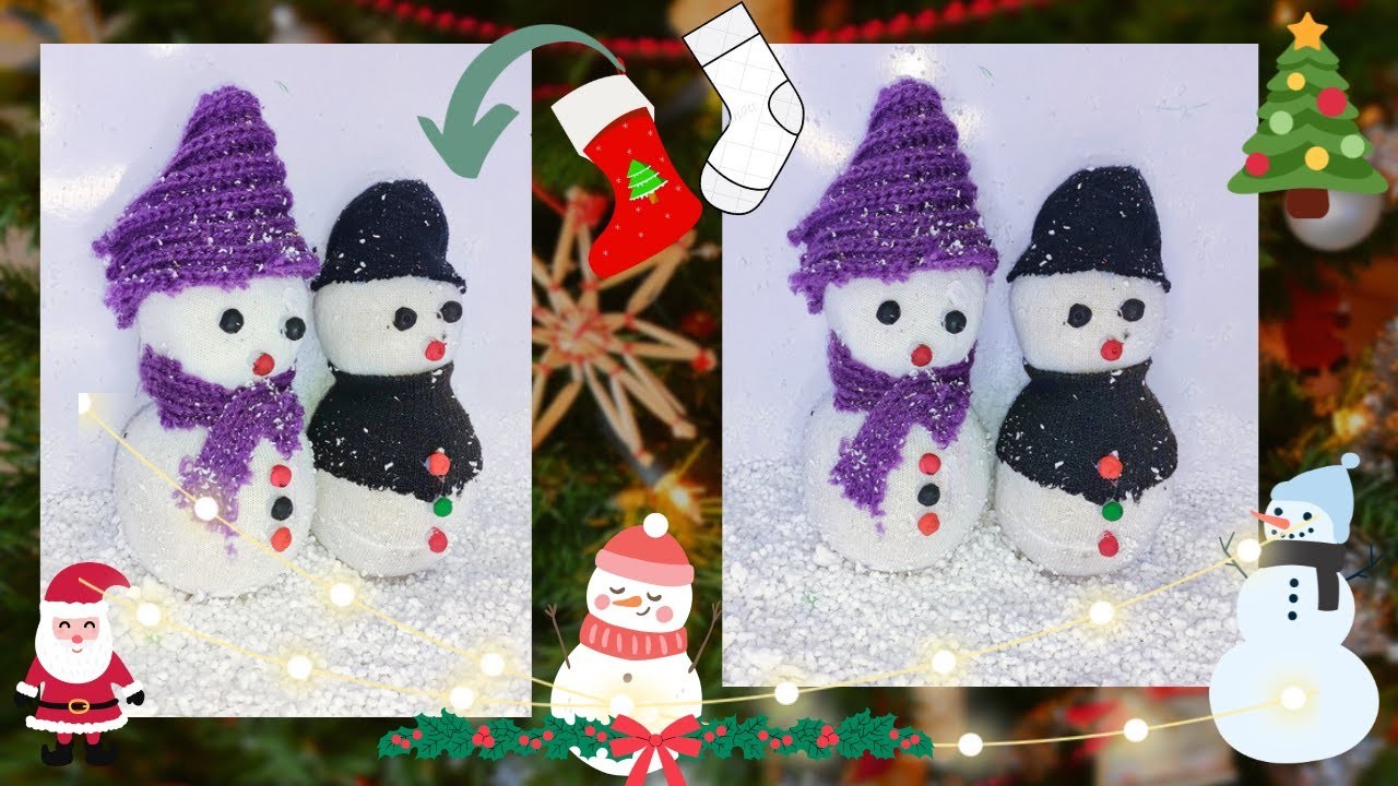 DIY SNOWMAN | How To Make Snowman With Socks |Christmas crafts |HAPPY NEW YEAR | HAPPY CHRISTMAS