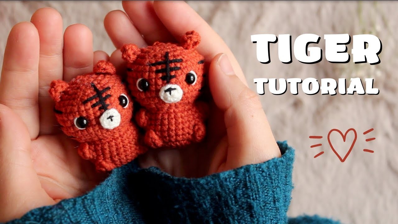 Easy Amigurumi TIGER Crochet | How to crochet Little Tiger - Keychain