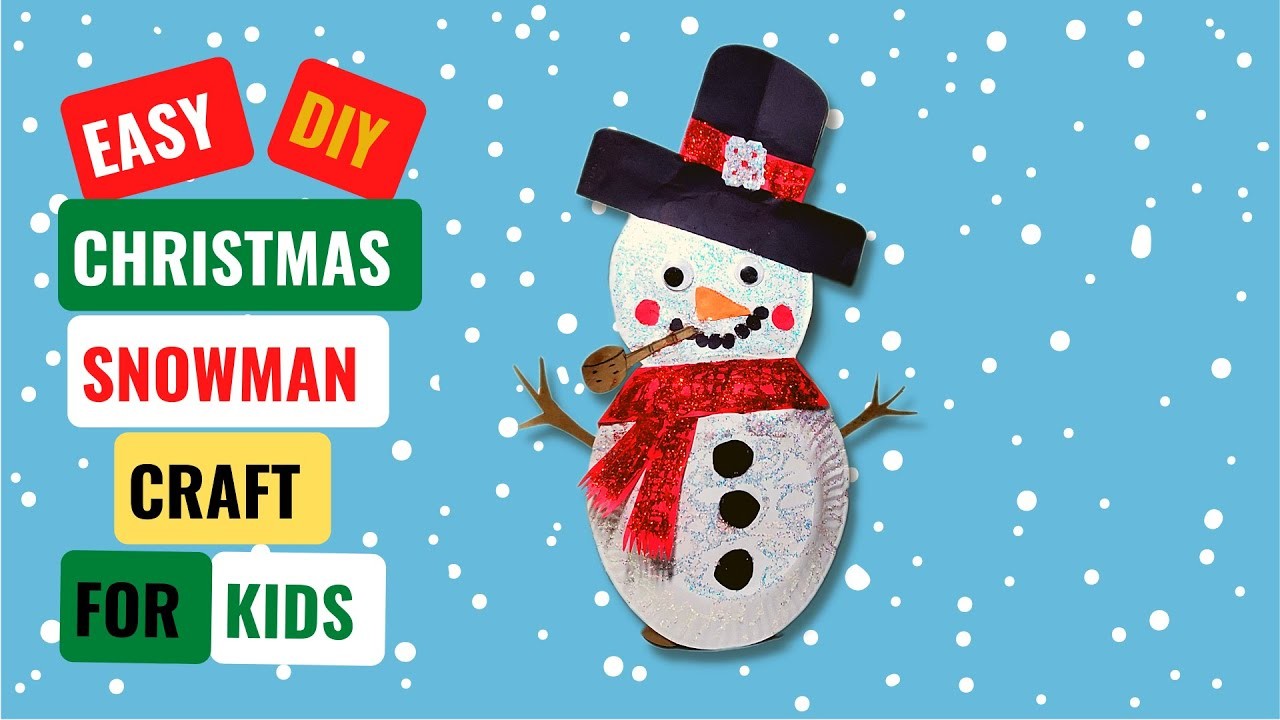 Easy Christmas Snowman Craft For Kids
