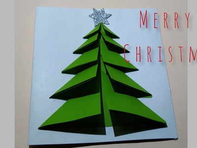 Easy ???? DIY Christmas Card ⛄ Handmade | 3D Paper Christmas Tree ❄️ DIY Handmade Christmas Craft @diy