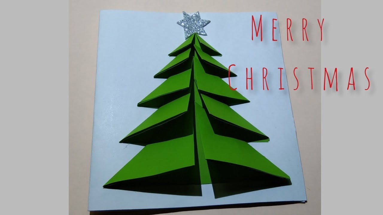 Easy ???? DIY Christmas Card ⛄ Handmade | 3D Paper Christmas Tree ❄️ DIY Handmade Christmas Craft @diy