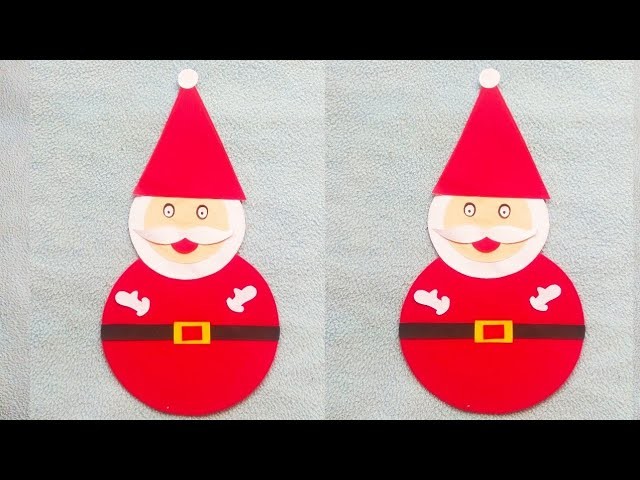 Easy Santa Claus making with paper. Christmas craft ideas. beautiful Santa Claus.