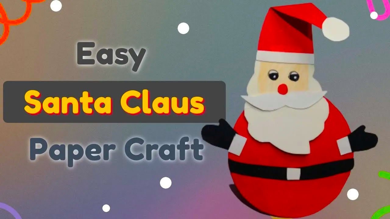 How to make a Santa Claus ????‍???? With Colour Paper | #Christmas Craft Ideas