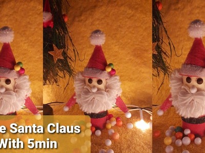 How To Make Santa Claus With Waste Materials. Christmas Craft.Christmas Decoration Ideas