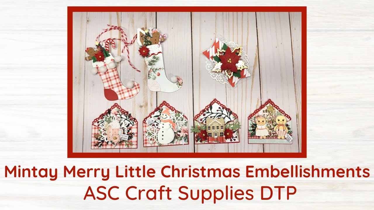 Mintay Merry Little Christmas  Embellishments   ASC Craft Supplies DTP