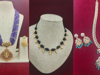 New year special jewellery||chokers||black beads||order 7842720560